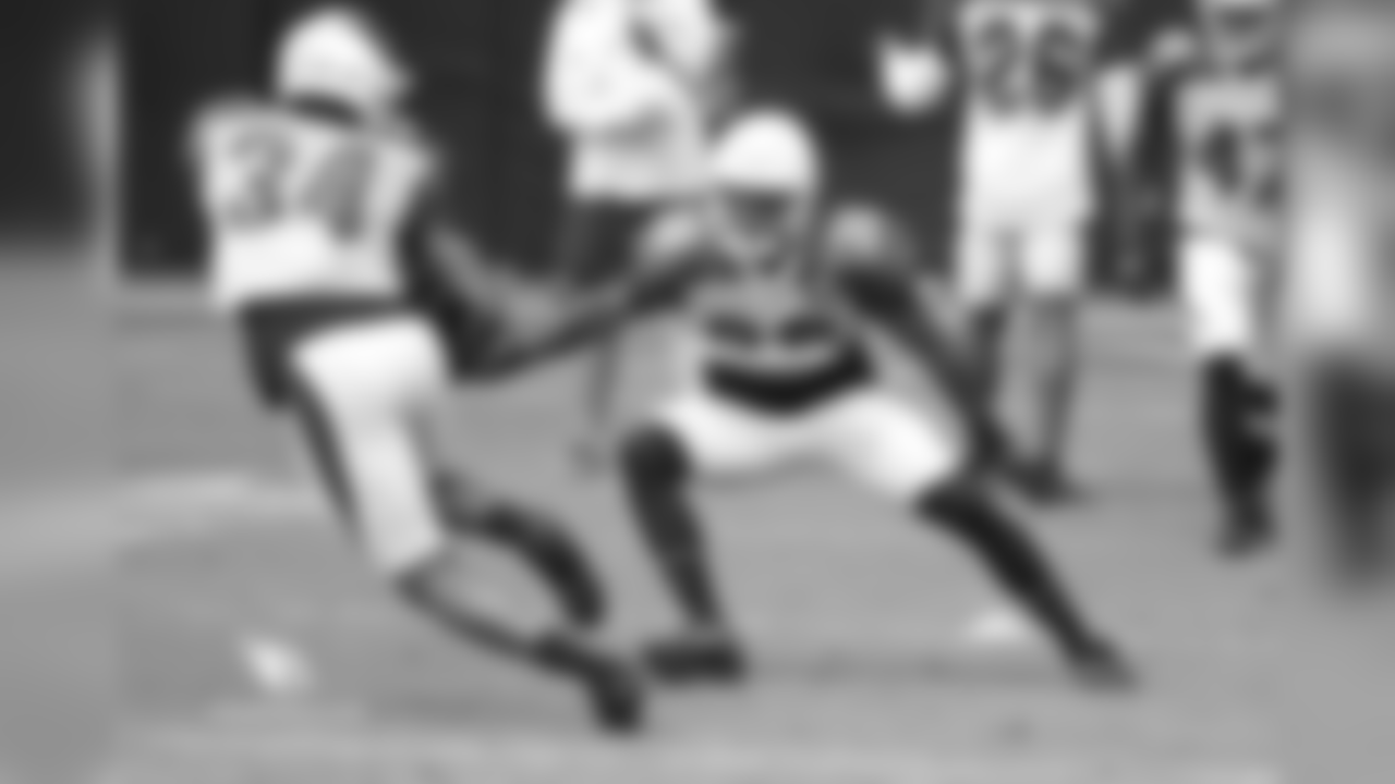S Budda Baker in a tackling drill