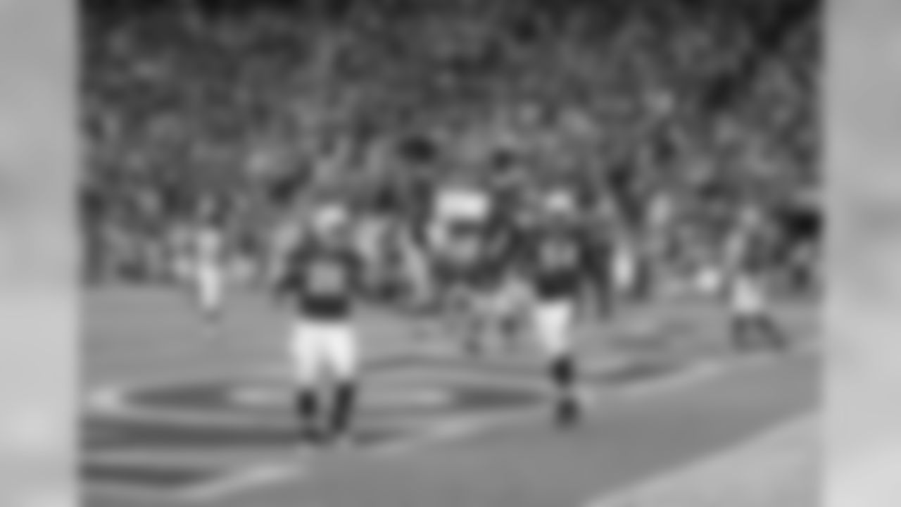 2008: S Antrel Rolle does a backflip in the end zone