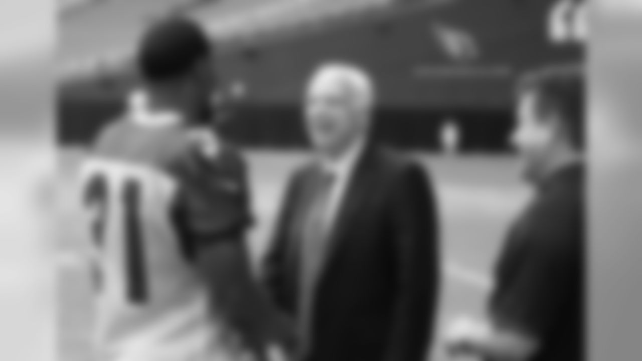 Senator John McCain and RB David Johnson