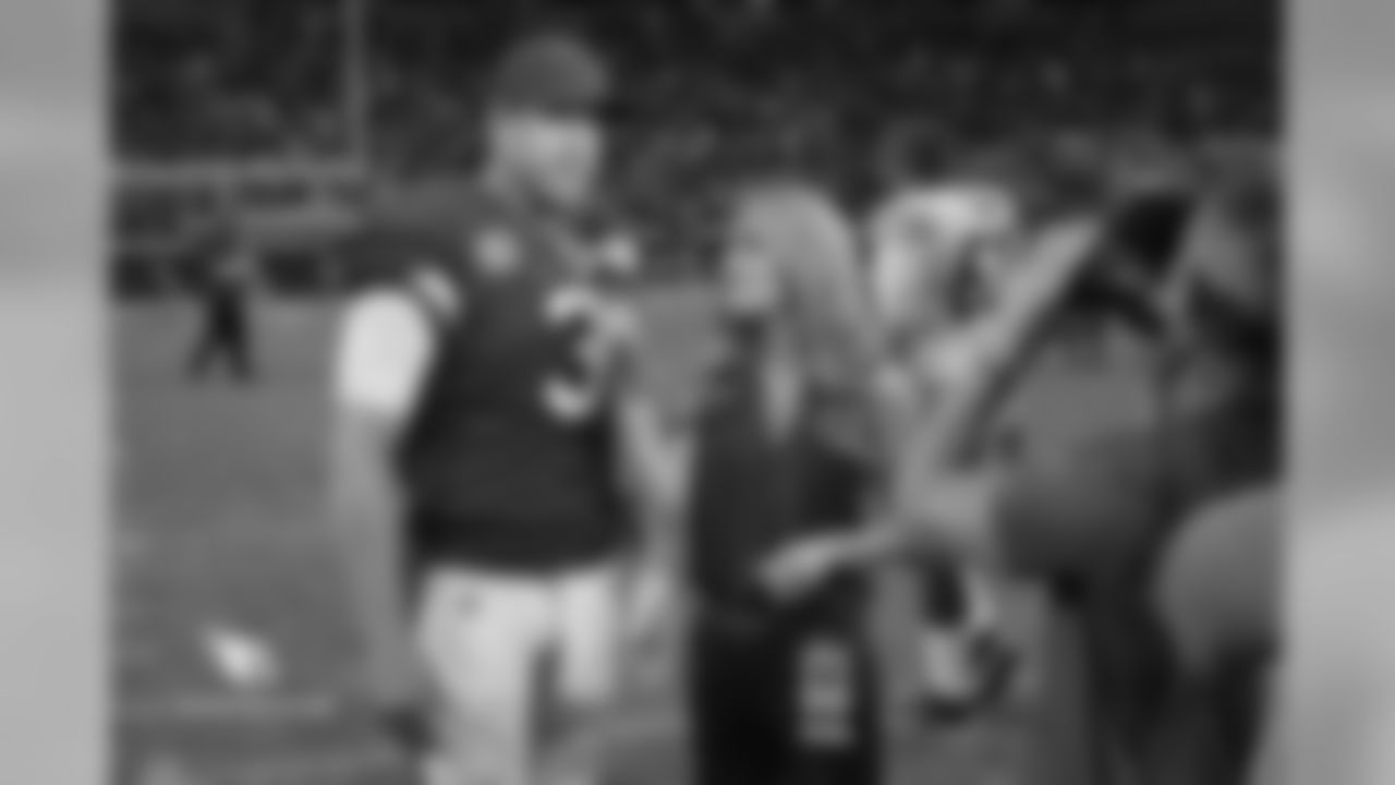 Doing an on-field interview