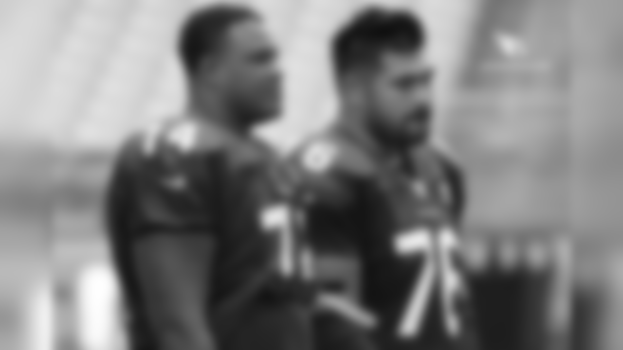 LT D.J. Humphries (left) and G Mike Iupati