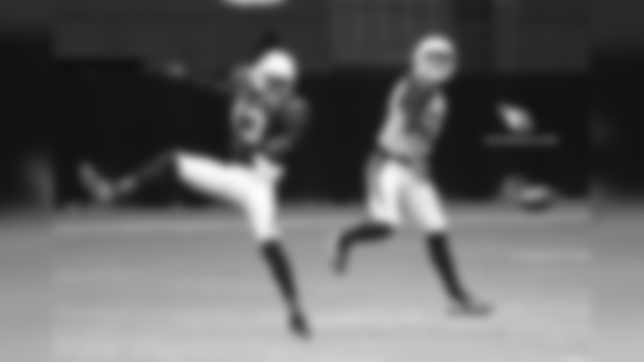 CB Justin Bethel (right) breaks up a pass intended fo Jaron Brown