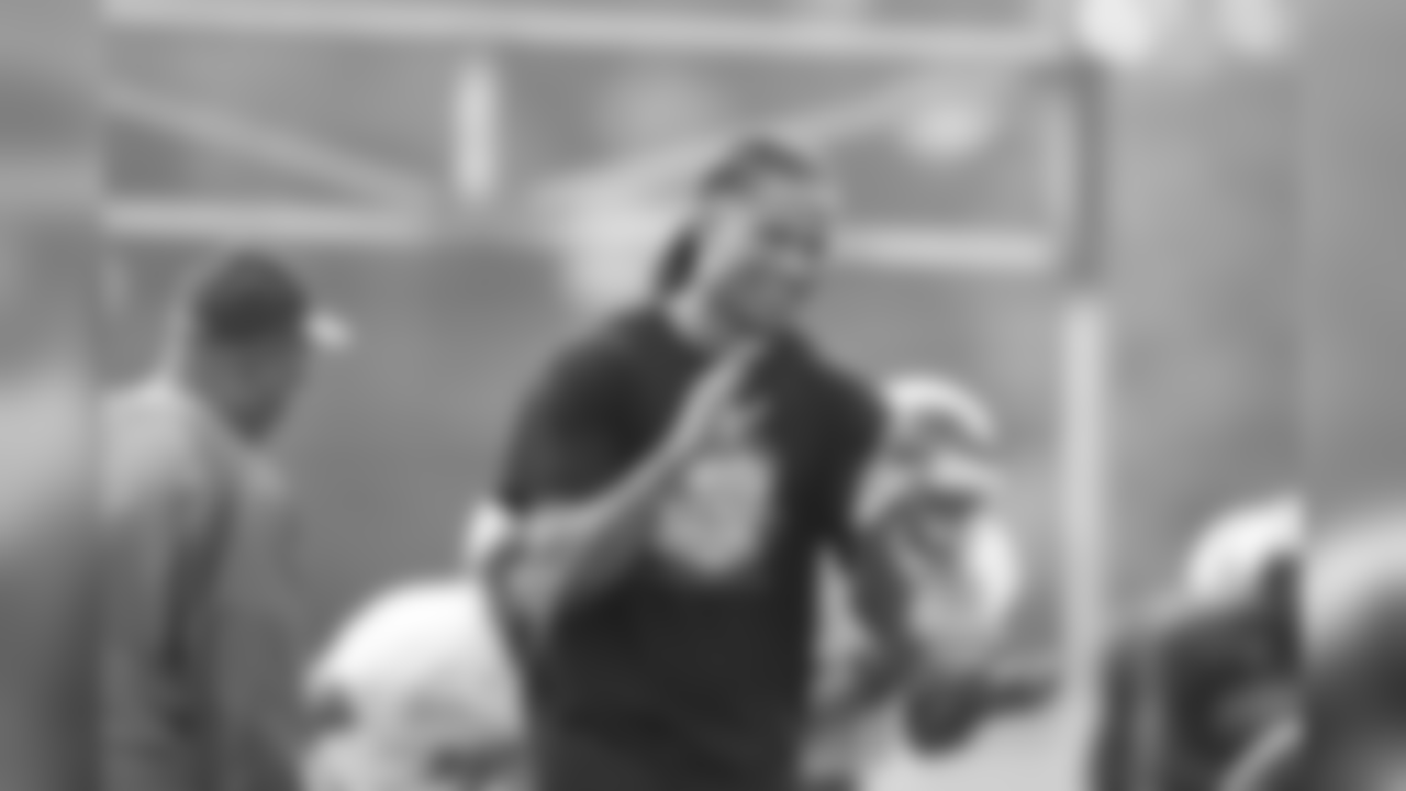 Jabar Gaffney applauds the team's effort