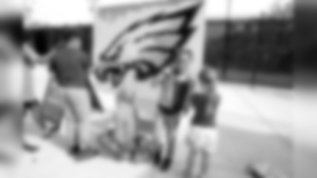 Fans creating the Eagles logo with LEGOs!