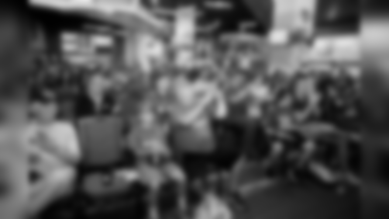 Fans sitting front row at the Spotlight Forum.