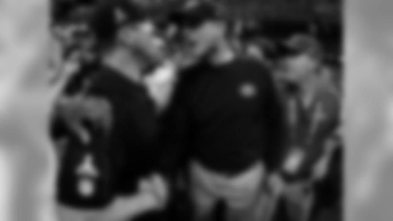 John and Jim Harbaugh after Super Bowl XLVII.