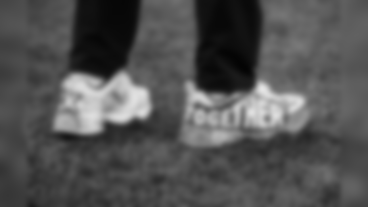 Seahawks head coach Pete Carroll sports custom Nike Air Monarchs as part of the "My Cause, My Cleats" initiative in which players (and coaches) wore custom shoes for their favorite charities.