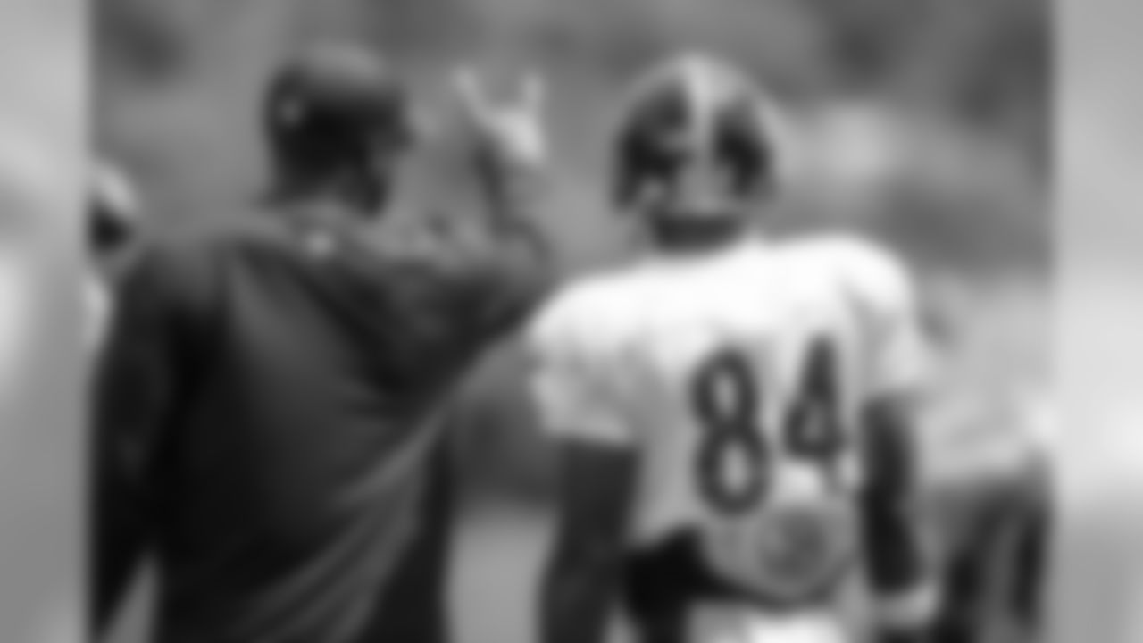 Head Coach Mike Tomlin and Antonio Brown