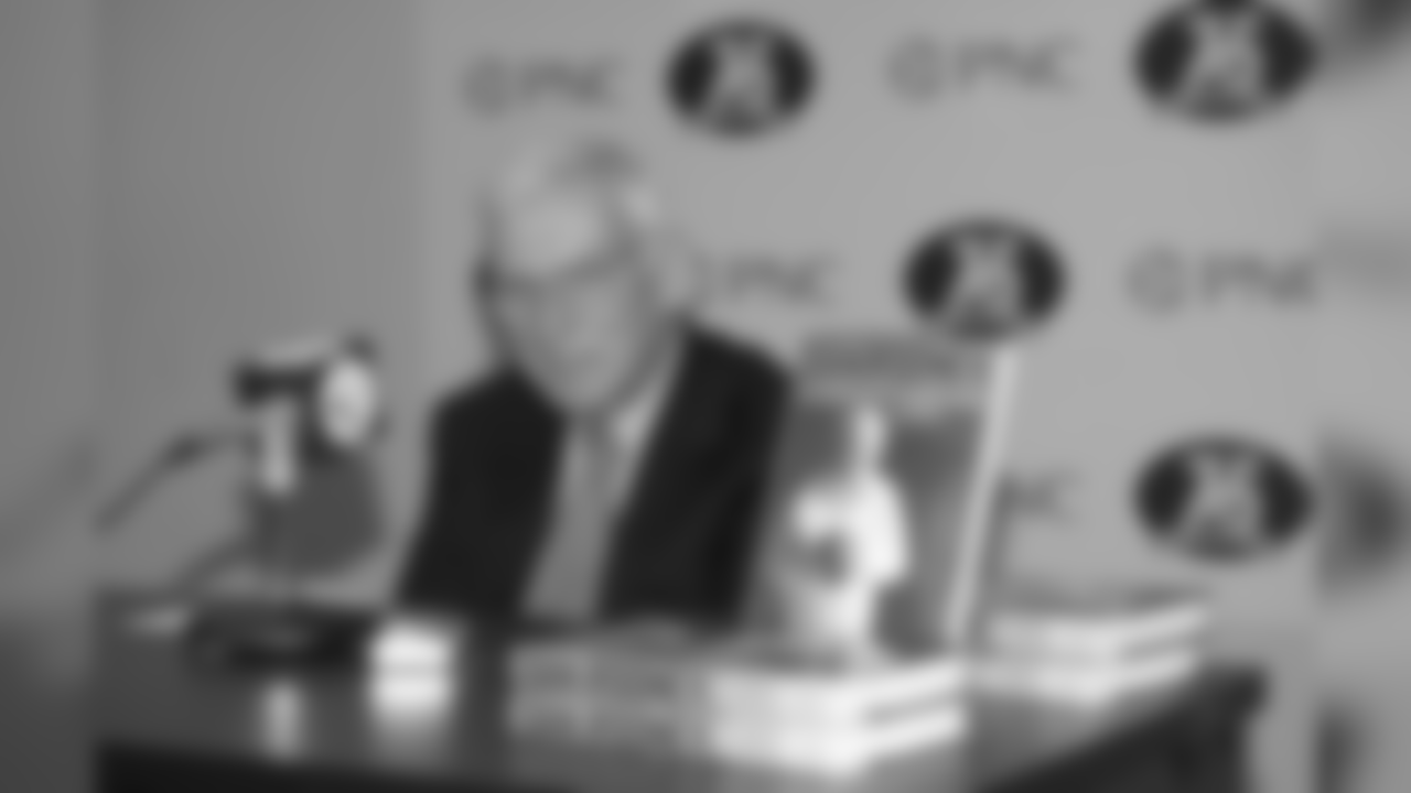 Dan Rooney during a press conference announcing the release of his autobiography.