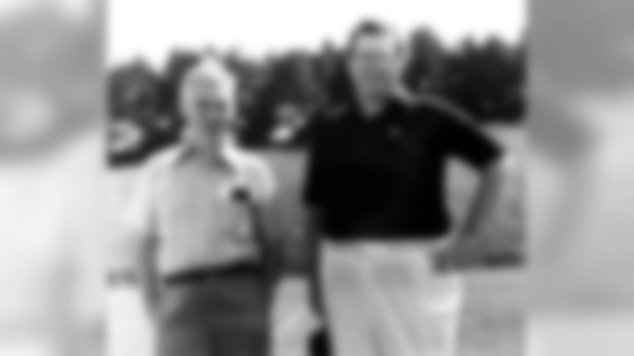 Dan Rooney poses for a photo with his brother Art Rooney Jr.