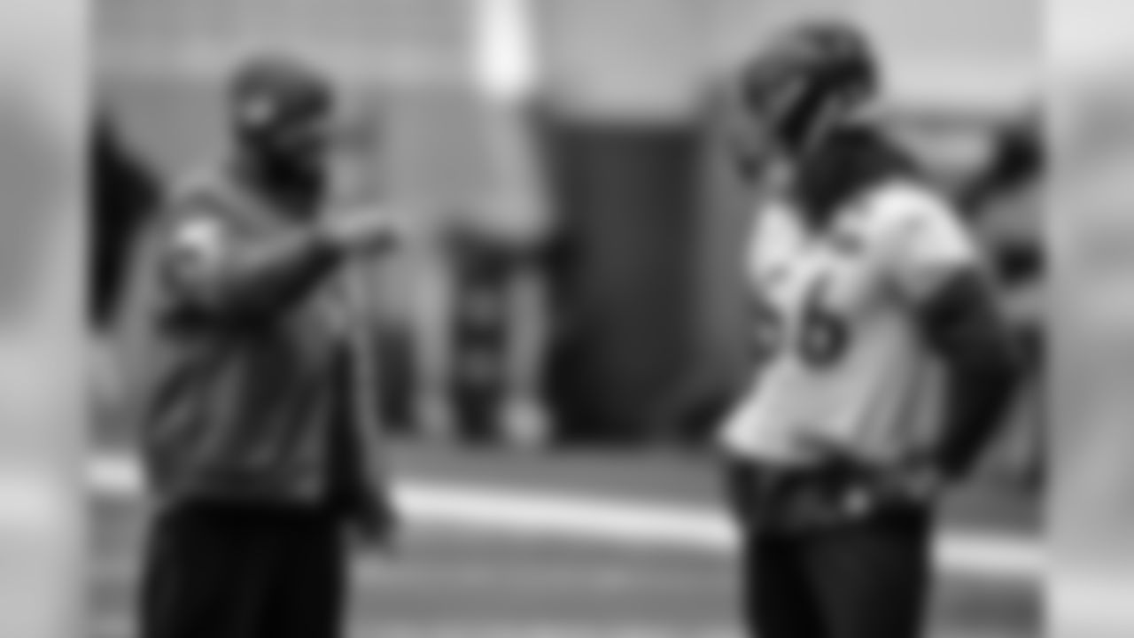 Head Coach Mike Tomlin and Anthony Chickillo