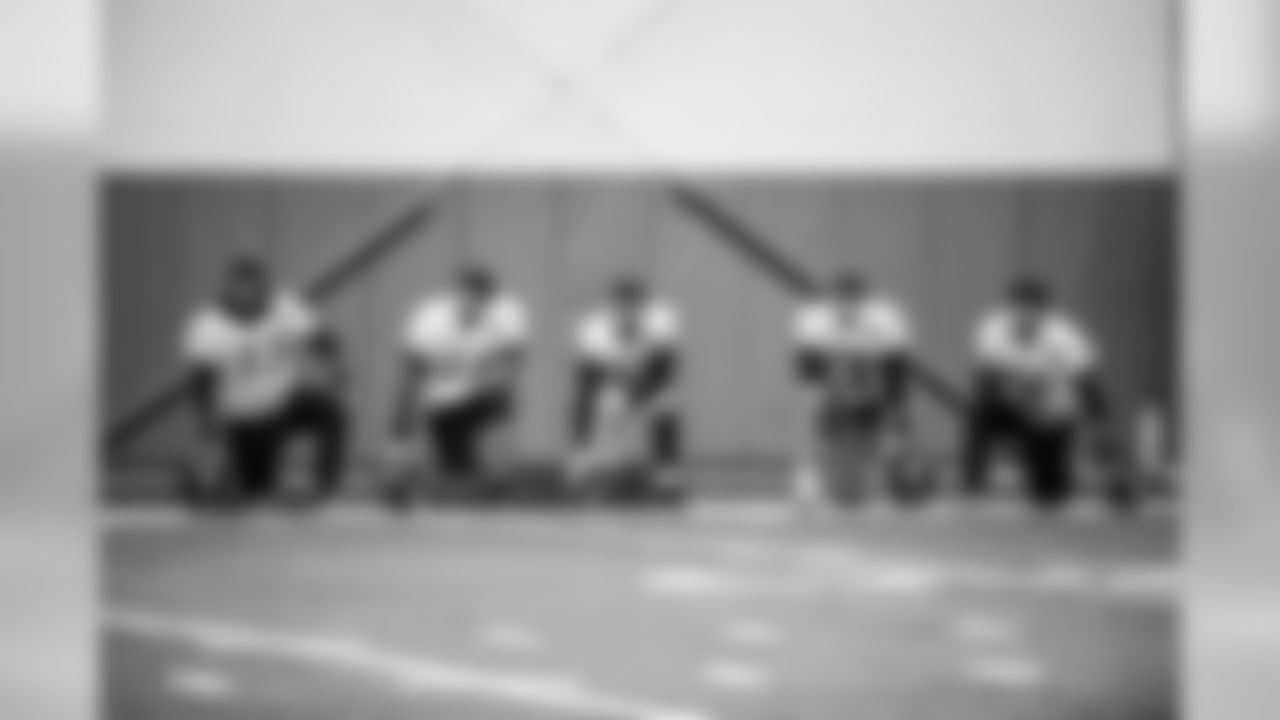 Marcus Gilbert, Ramon Foster, Maurkice Pouncey, Alejandro Villanueva, and David DeCastro