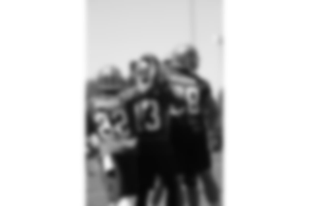 RB Matt Breida, Aaron Burbridge and OL Mike Person