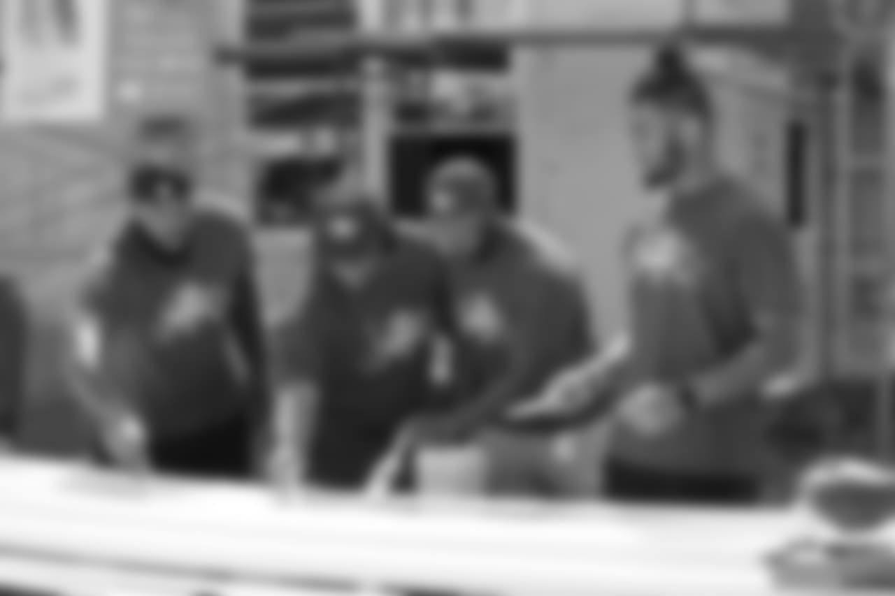 OL Najee Toran, DL Blaine Woodson and LB Fred Warner