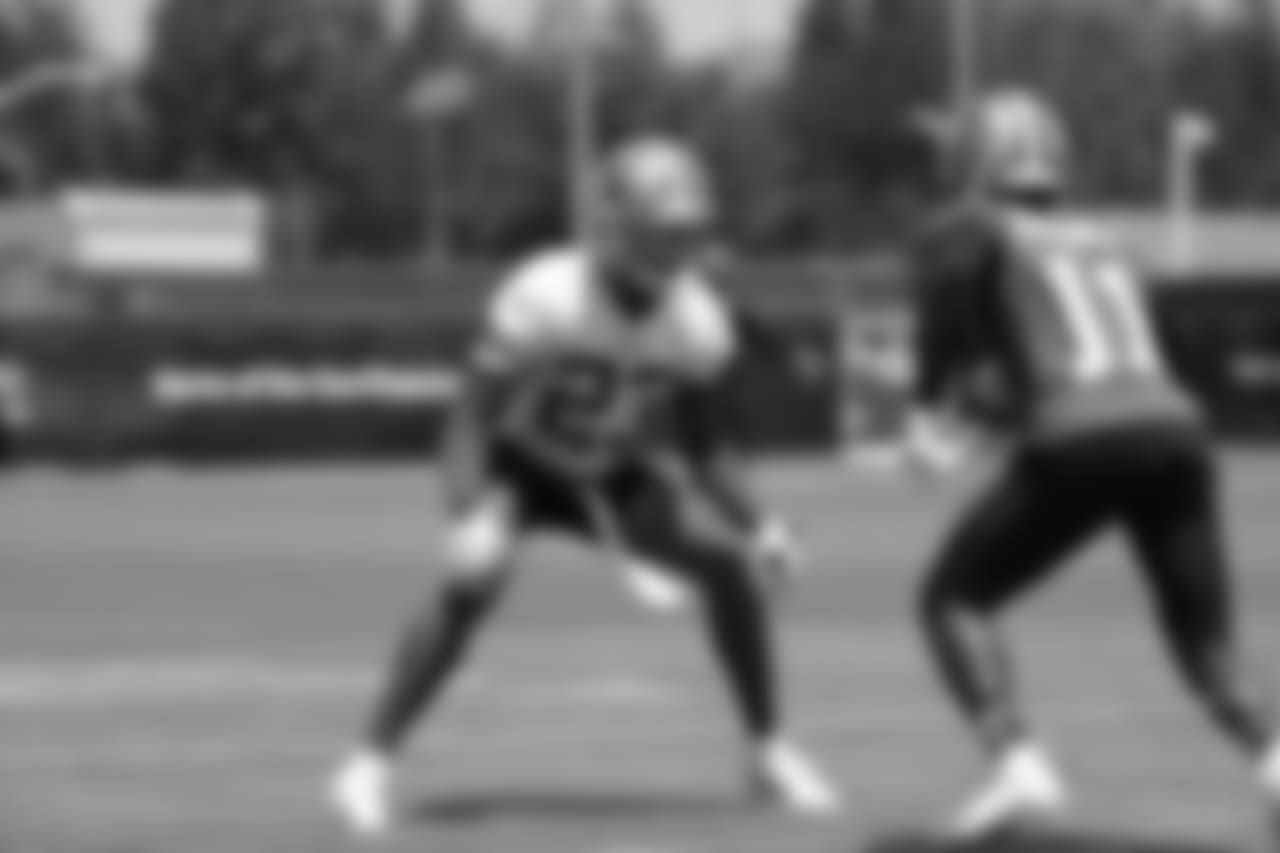 CB Ahkello Witherspoon and WR Marquise Goodwin