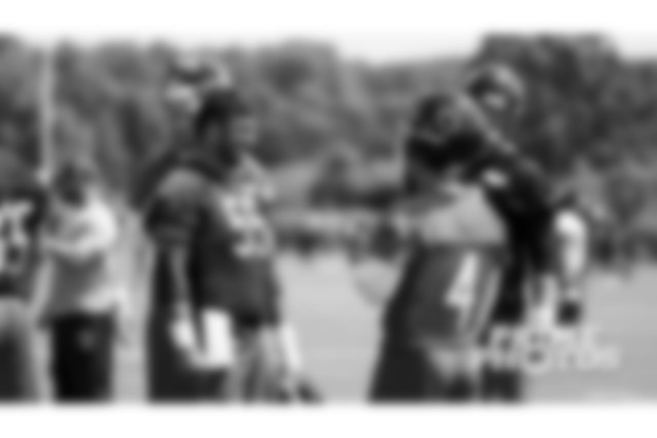 Chicago Bears played and coaches on the field for Mini Camp at Halas Hall, Thursday, June 7, 2018, in Lake Forest, Illinois.