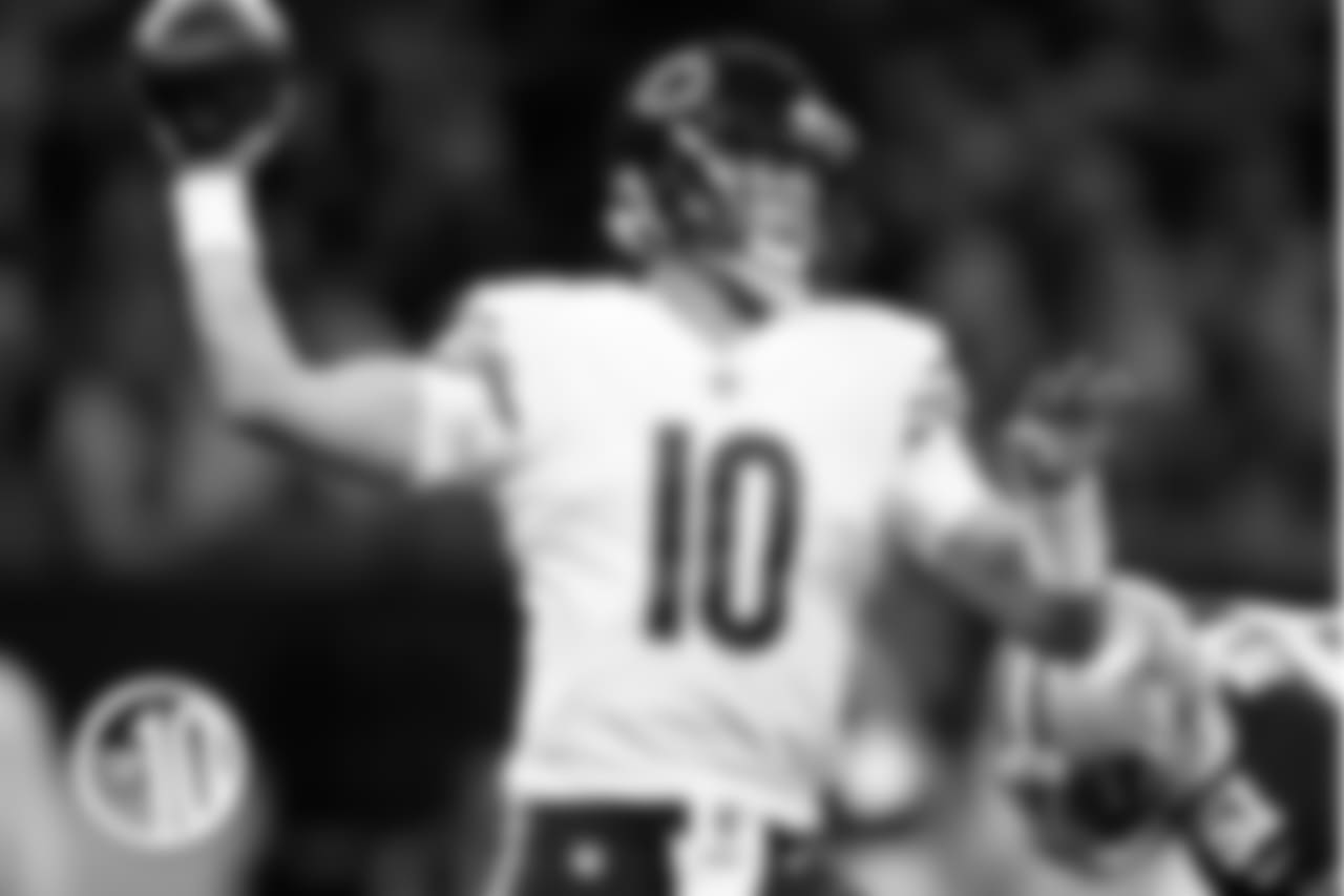 He sat for the first four games, but since entering the lineup, Trubisky has shown why he was Chicago's first-round draft pick. In 11 starts, he has thrown for 2,015 yards while completing nearly 60 percent of his passes.