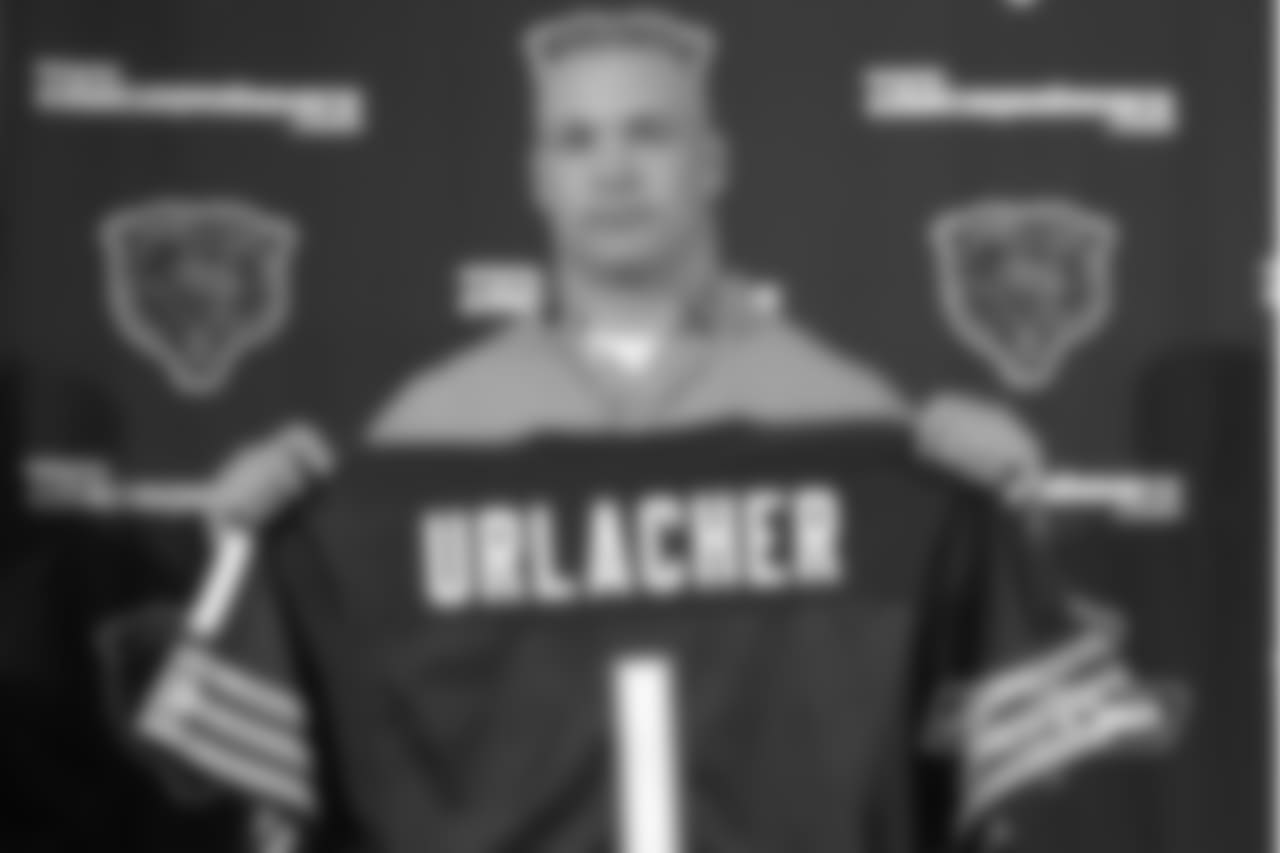 2000: Brian Urlacher's introductory press conference after being selected by the Bears.