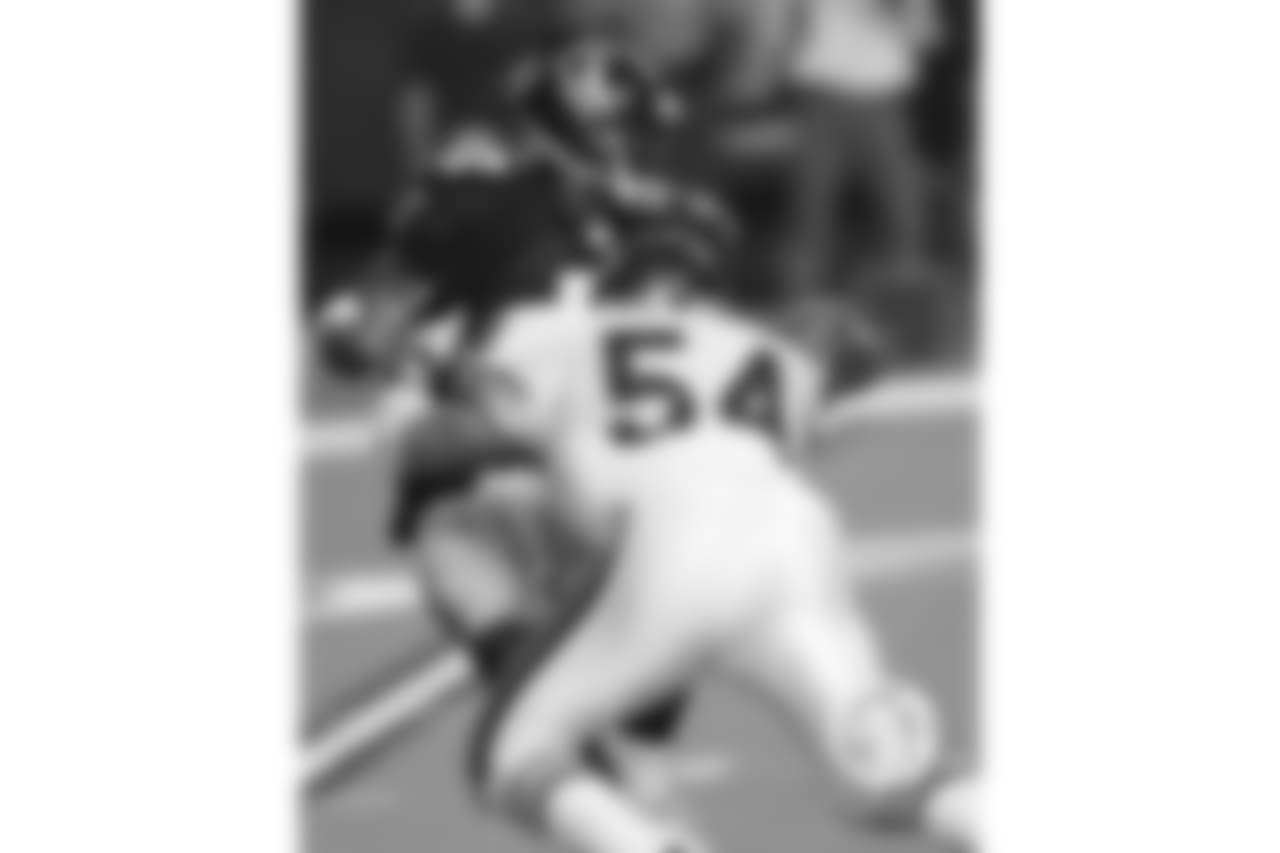 Urlacher registered 13 tackles, two tackles-for-loss and two sacks in a 14-13 victory over the Falcons Sept. 15, 2002 in Atlanta.