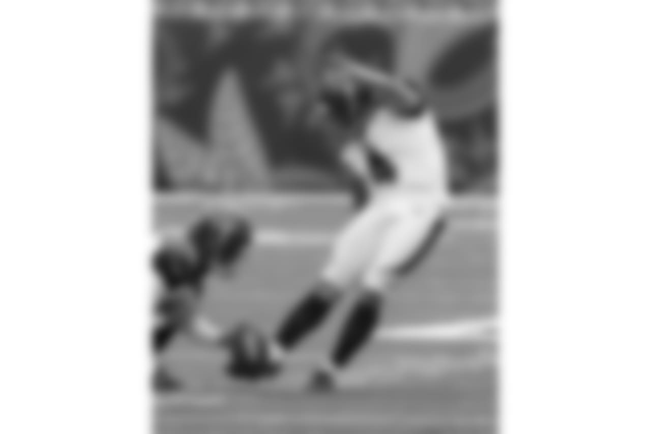 Cincinnati Bengals kicker Randy Bullock practices before an NFL preseason football game, Thursday, Aug. 9, 2018, in Cincinnati. (AP Photo/Gary Landers)