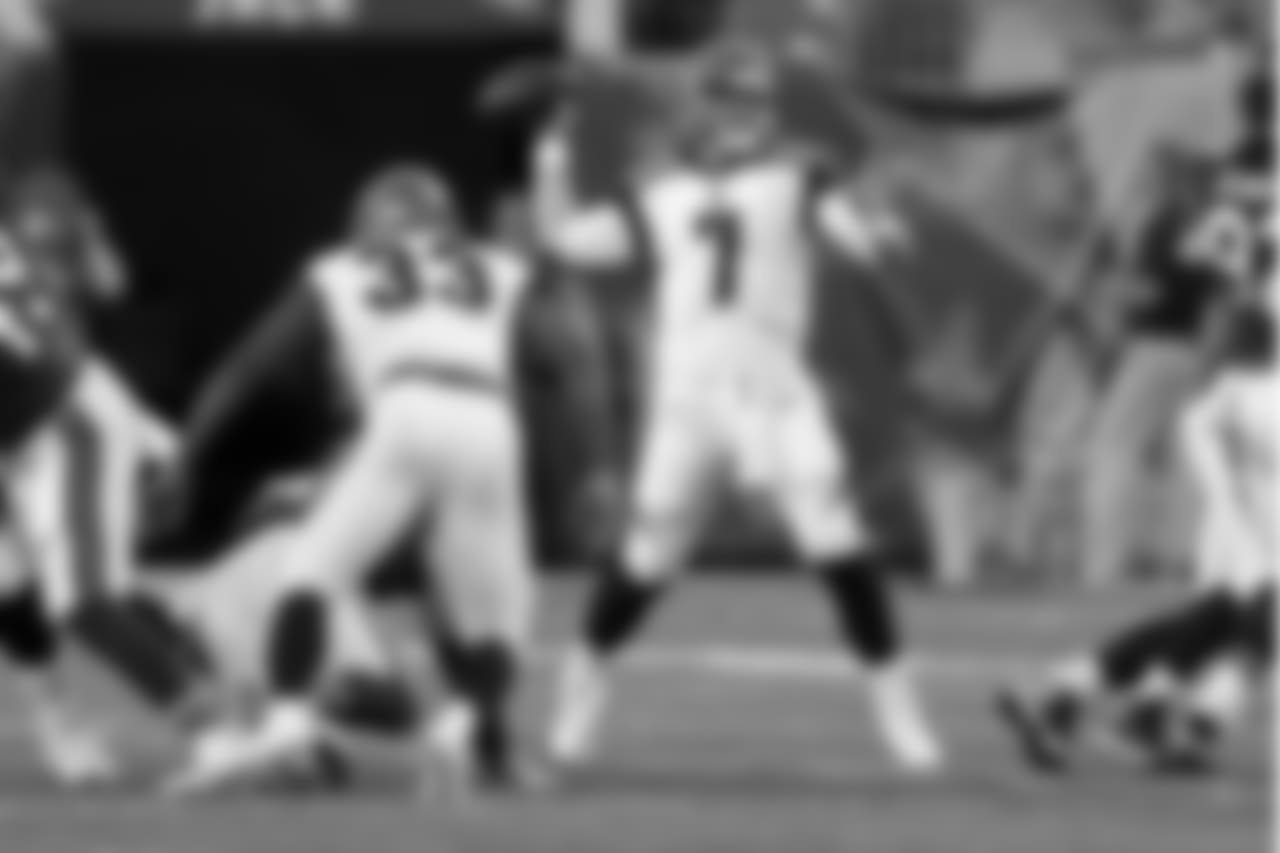 Cincinnati Bengals quarterback Matt Barkley (7) throws in the first half of an NFL preseason football game against the Chicago Bears, Thursday, Aug. 9, 2018, in Cincinnati. (AP Photo/Gary Landers)