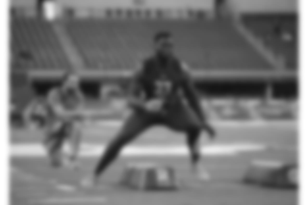 Measured at 6-3, 269 pounds. Had an arm length of 32 ¾ inches and a hand span of 10 inches. Ran a 4.70 40-yard dash, recorded a 33.0-inch vertical leap and ran a 4.21 20-yard shuttle.