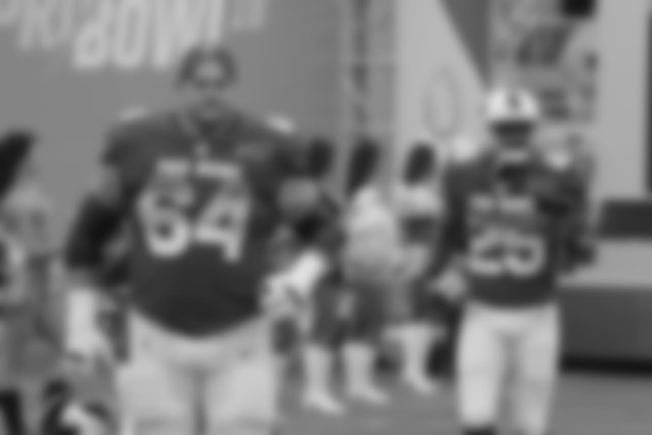 G Richie Incognito and RB LeSean McCoy on game day at the 2018 Pro Bowl in Orlando, Florida.