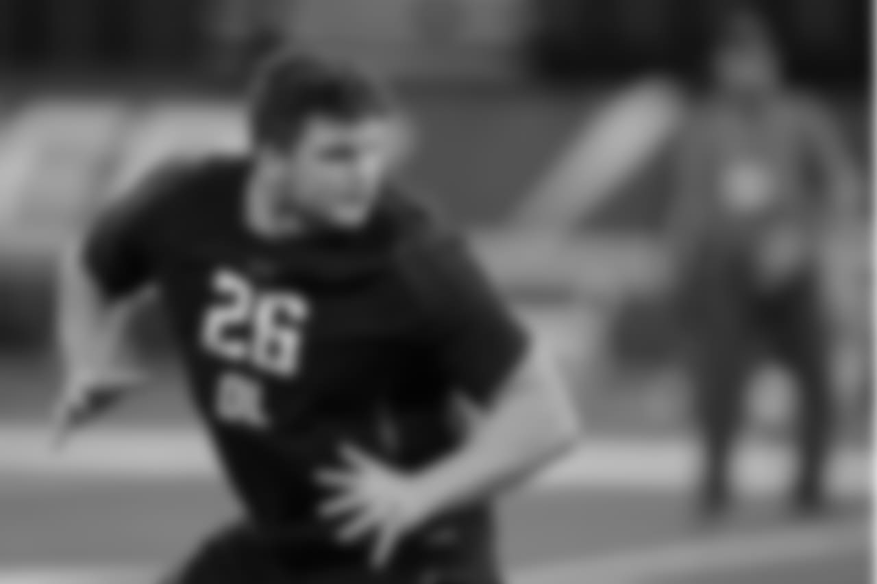 Measured at 6-5, 329 pounds. Recorded 35 reps on the bench press, a 105-inch broad jump and 7.65 3-cone drill.