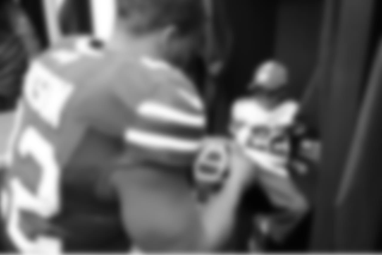 Fred Jackson with his son