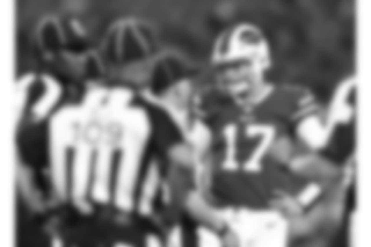 Buffalo Bills quarterback Josh Allen (17) - Buffalo Bills vs Carolina Panthers at New Era Field.
Photo by Craig Melvin
August 9, 2018