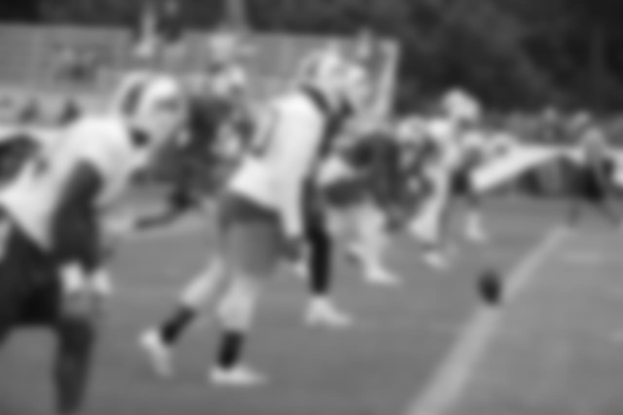 Kickoff team - 2018 Buffalo Bills Training Camp at St. John Fisher College.
Photo by Bill Wippert
August 7, 2018