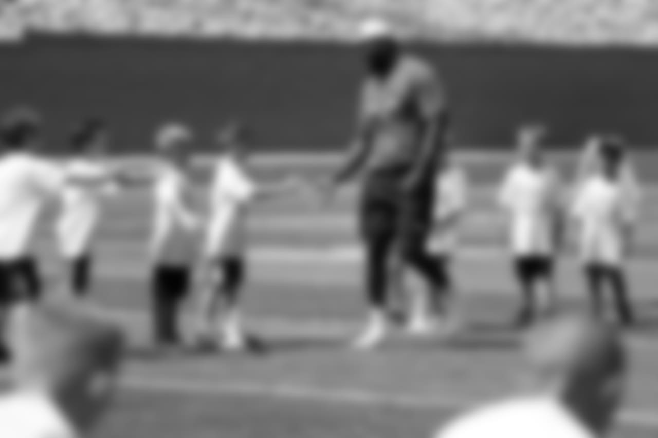 At Von Miller's Football Procamp at Englewood High School on June 20, 2018.