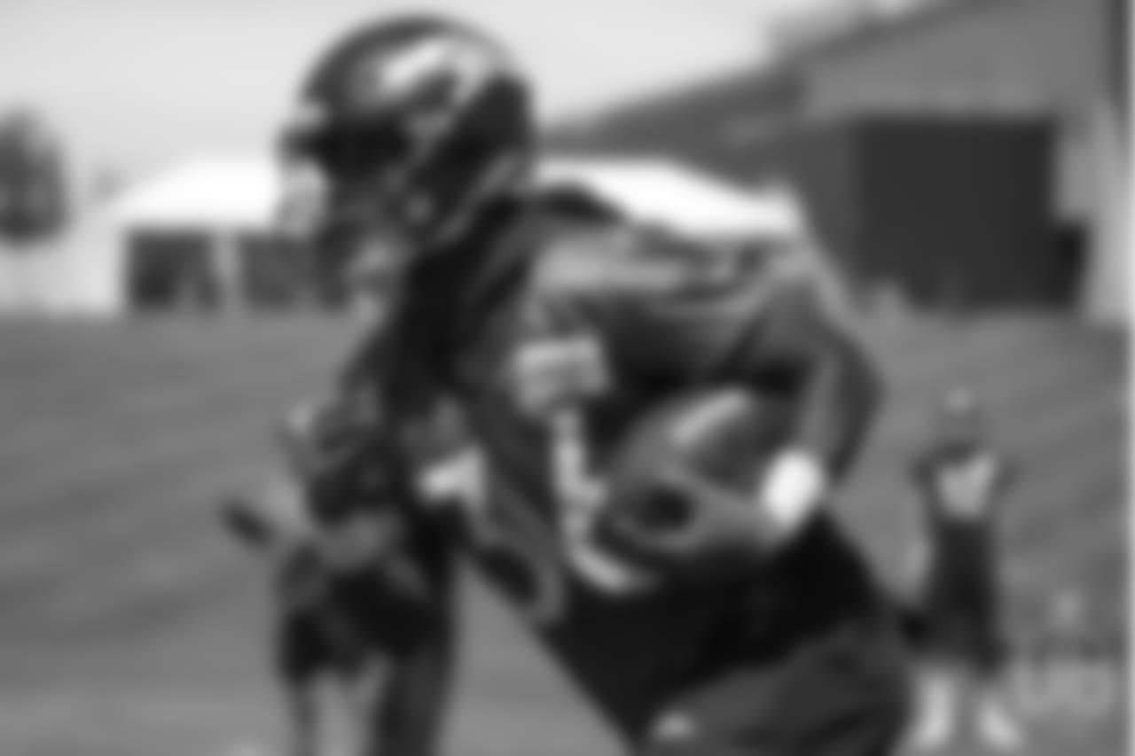 running back David Williams (36) turns upfield during drills during the 10th and final day of OTAs on June 7, 2018 at UCHealth Training Center.