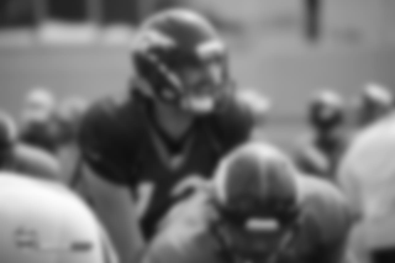Quarterback Paxton Lynch (12) at the sixth day of training camp on August 3, 2018, at UCHealth Training Center.