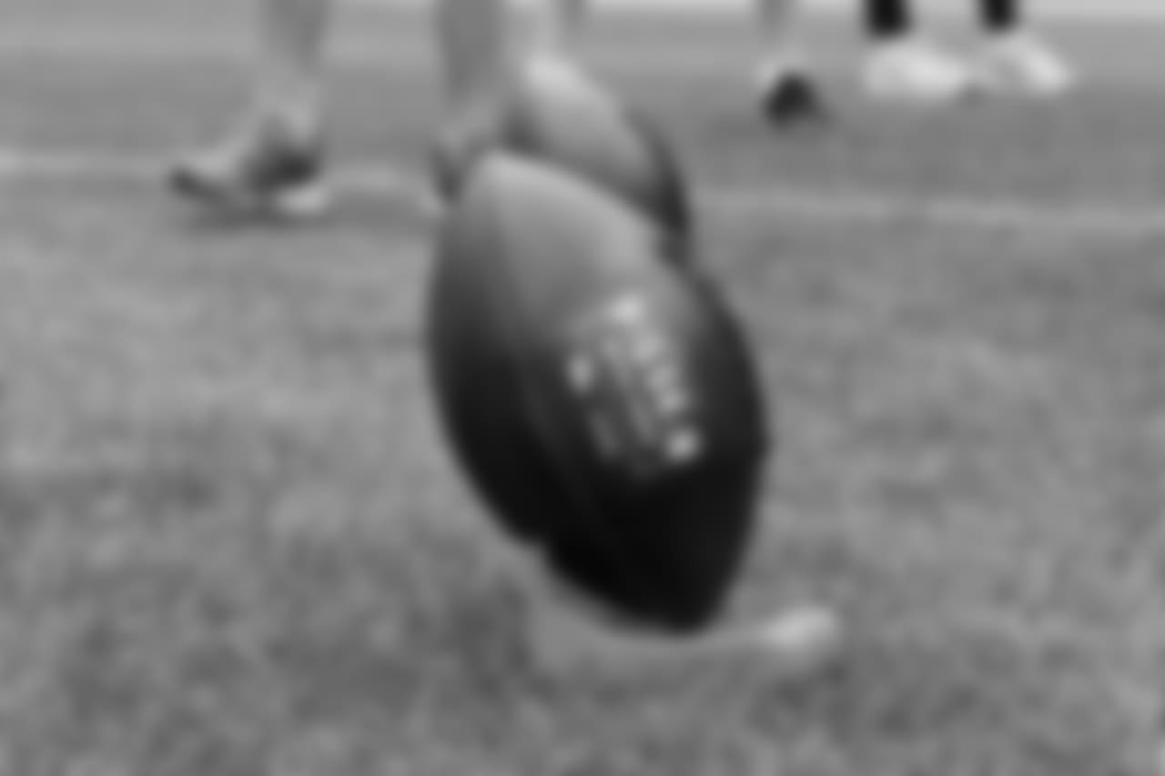 At the 2018 'Pigskin with Pops' event at Sports Authority Field at Mile High on June 17, 2018.