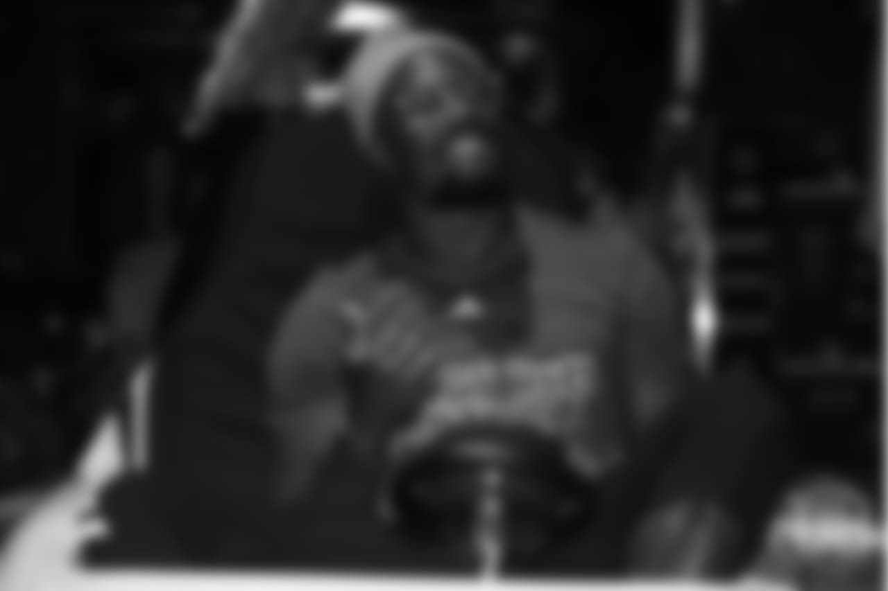 Von Miller gives a thumbs-up from his go-kart on the first day of Von Miller's Pass Rush Summit, which included a welcome session and a night of games on June 27, 2018.
