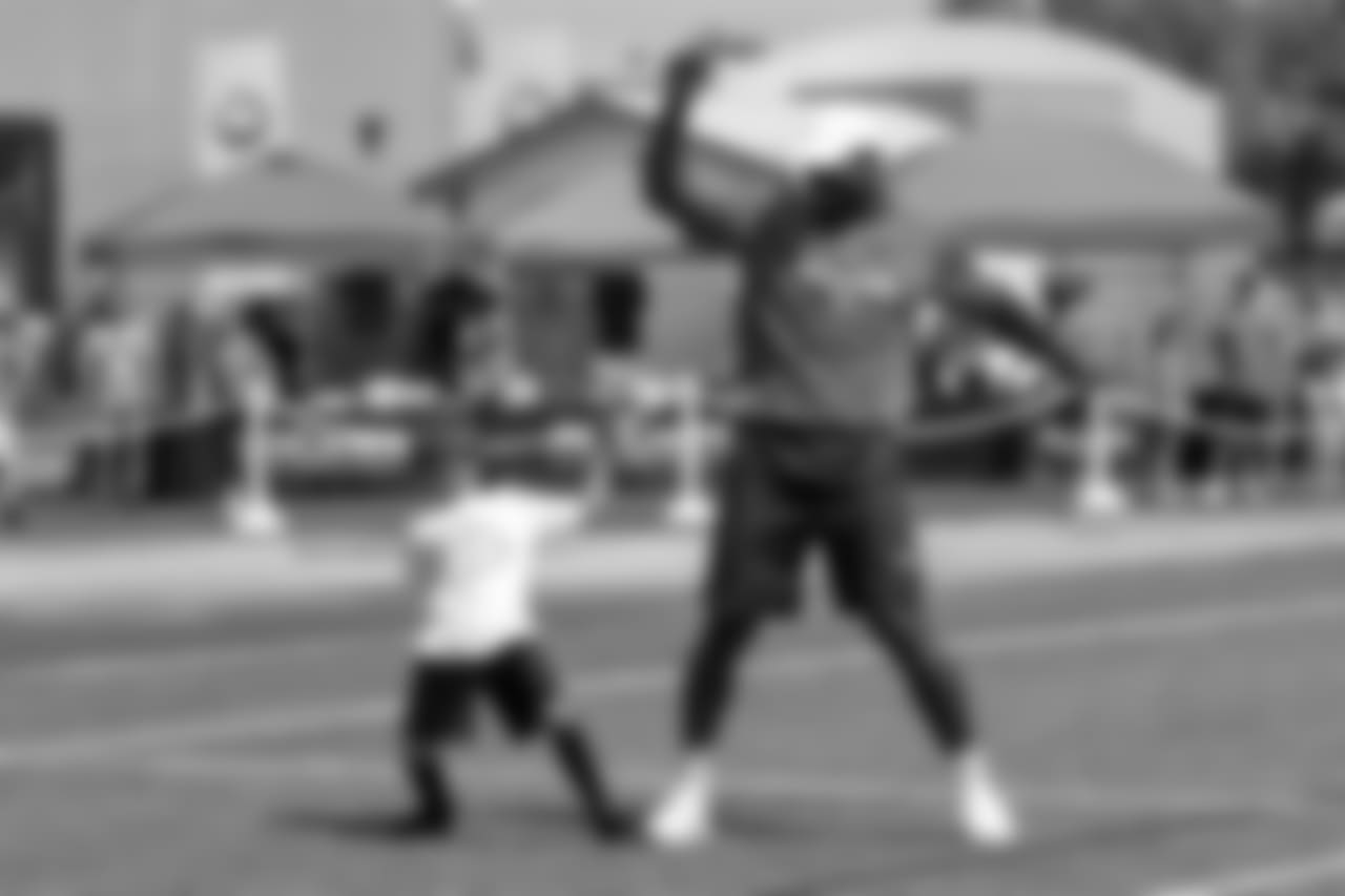 At Von Miller's Football Procamp at Englewood High School on June 20, 2018.