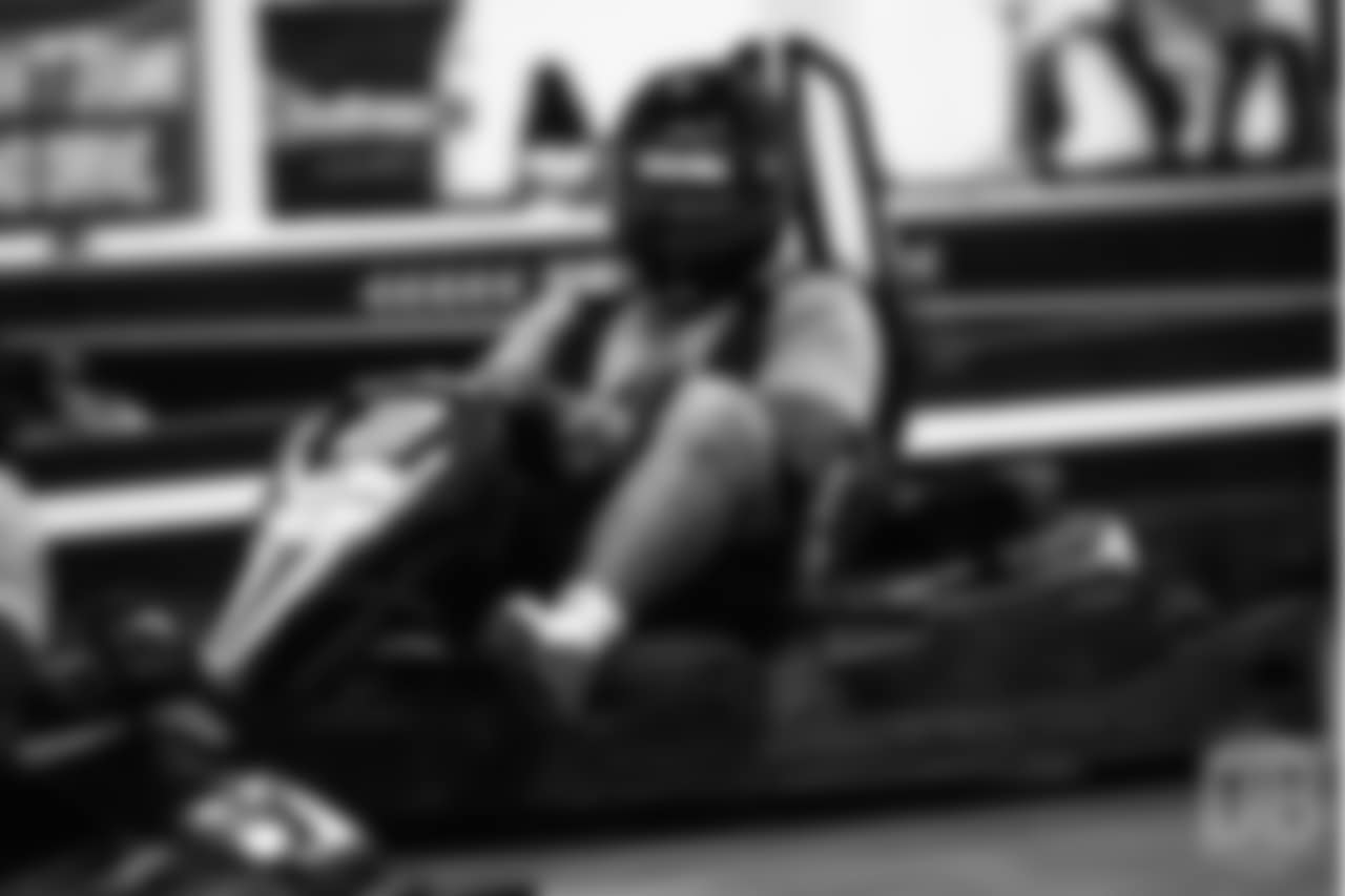 nose tackle Domata Peko Sr. (94) at Von's Vision fourth annual Go-Kart Grand Prix to fundraise for the foundation.