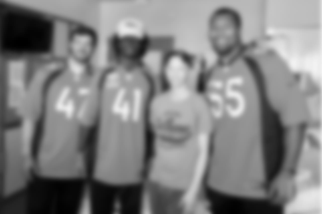 at Children's Hospital Colorado at the Broncos' third annual Rookie Community Service Day on June 11, 2018.