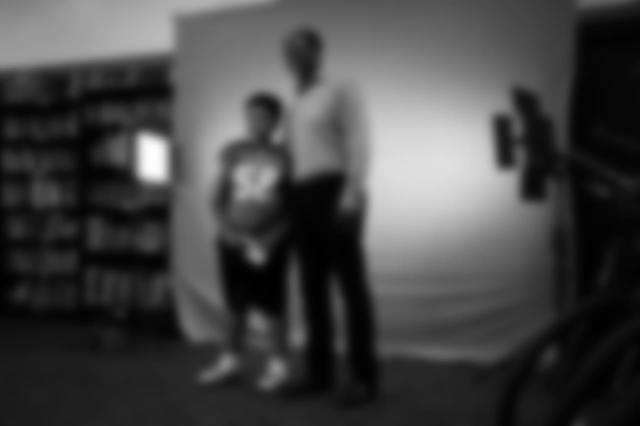 Ring of Fame former safety Billy Thompson at the photobooth station at the Denver Broncos Boys & Girls Club's 15th anniversary celebration on August 2, 2018.