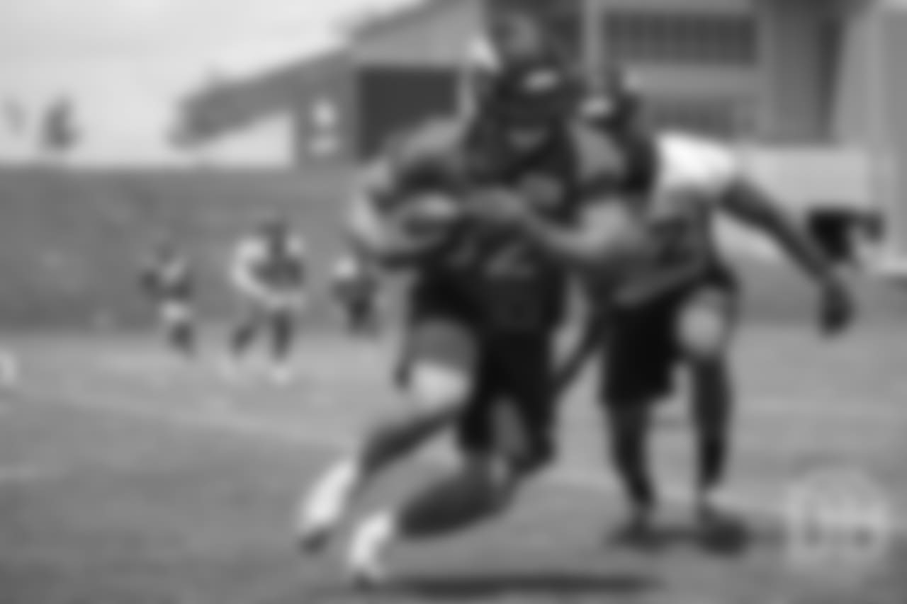 fullback Andy Janovich (32) during practice at the eighth day of OTAs on June 5, 2018.