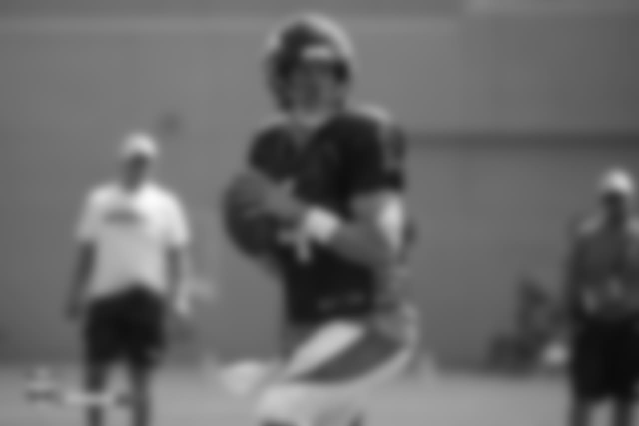 Quarterback Case Keenum (4) during the ninth day of training camp on August 7, 2018, at UCHealth Training Center.