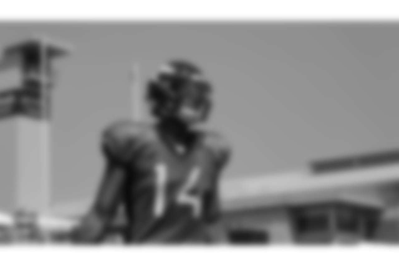Wide receiver Courtland Sutton (14) during the ninth day of training camp on August 7, 2018, at UCHealth Training Center.