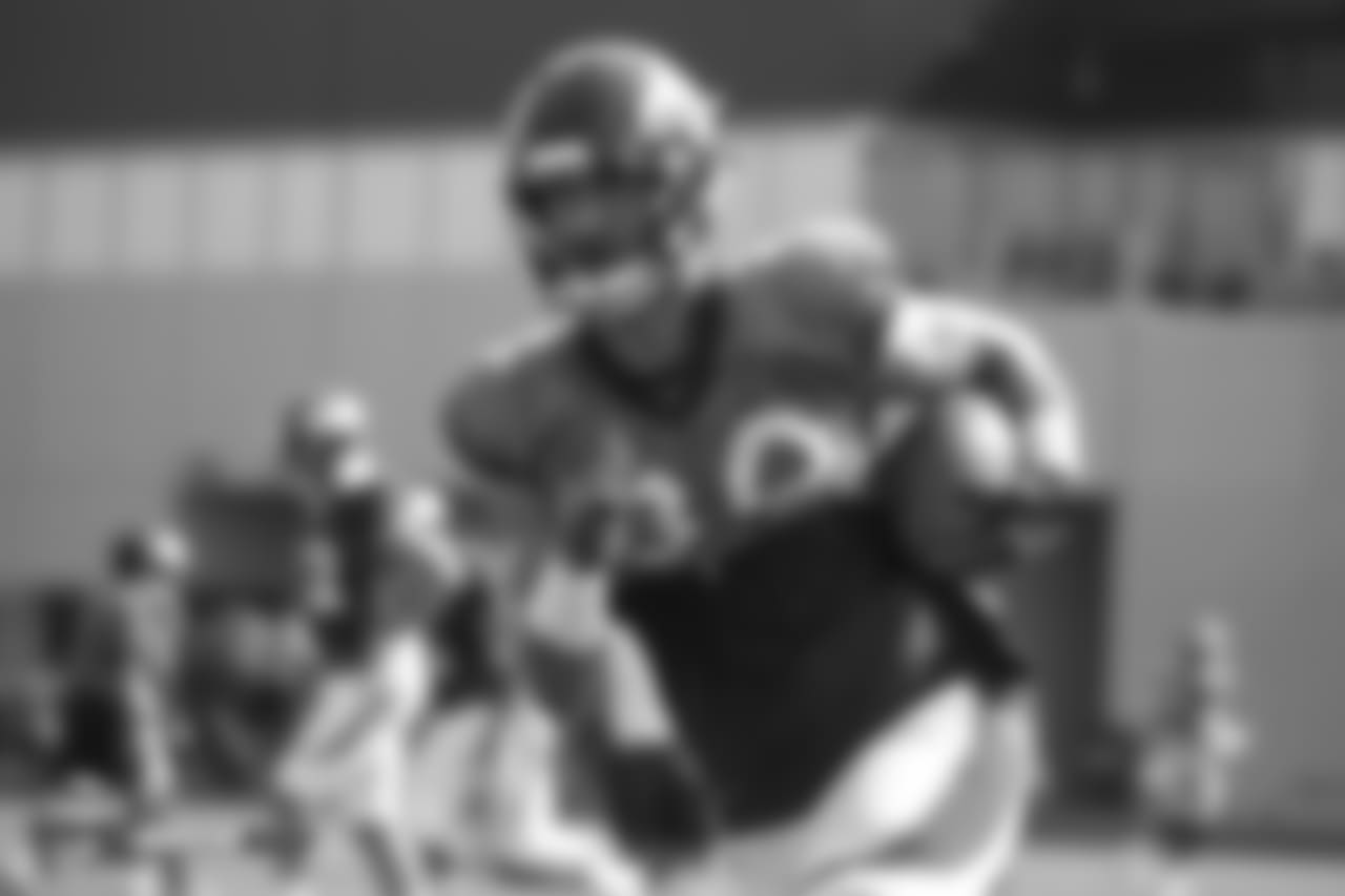 Tight end Jake Butt (80) during the ninth day of training camp on August 7, 2018, at UCHealth Training Center.