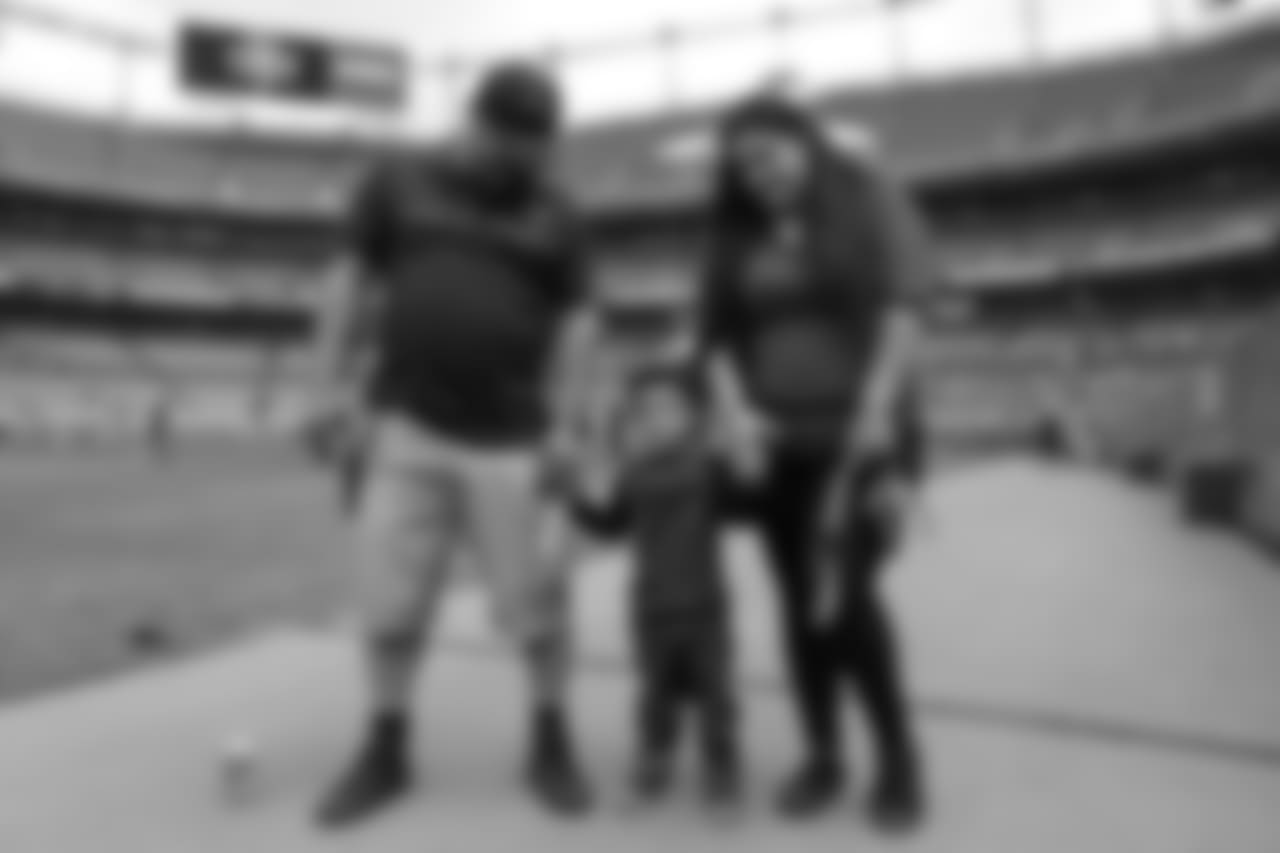 At the 2018 'Pigskin with Pops' event at Sports Authority Field at Mile High on June 17, 2018.