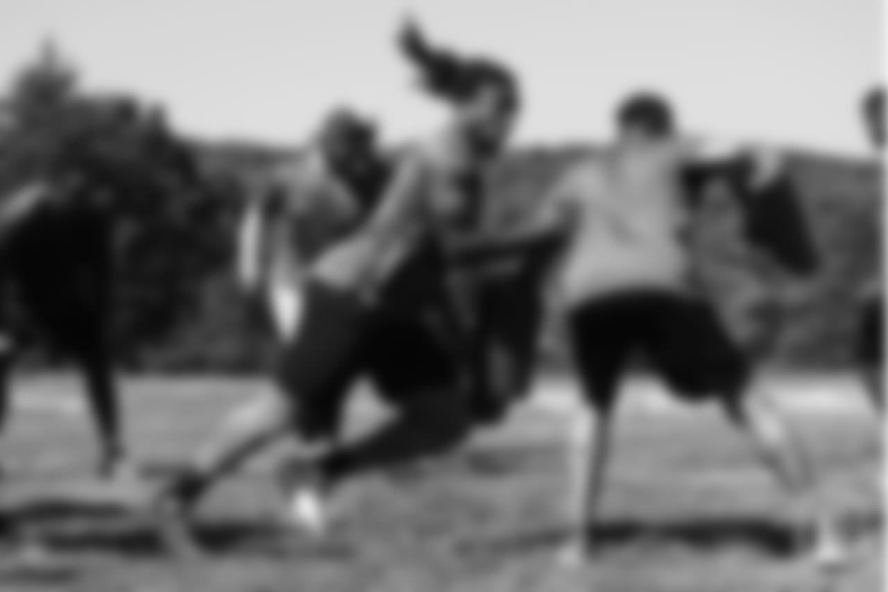 Bud Dupree during the on-field portion of Von Miller's Pass Rush Summit, which included hands-on instruction and drills, on June 28, 2018.