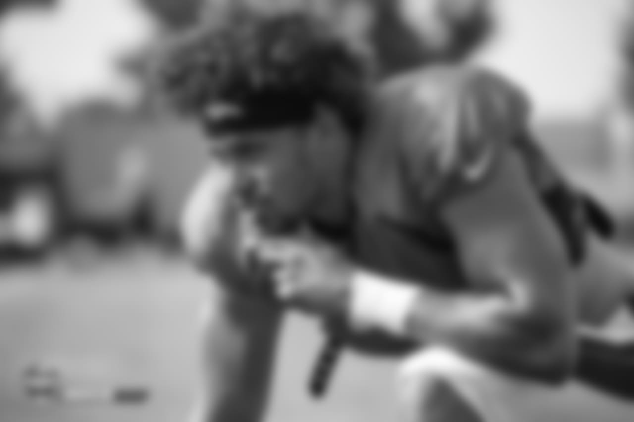 Running back Phillip Lindsay (2) at the fifth day of training camp on August 1, 2018, at UCHealth Training Center.