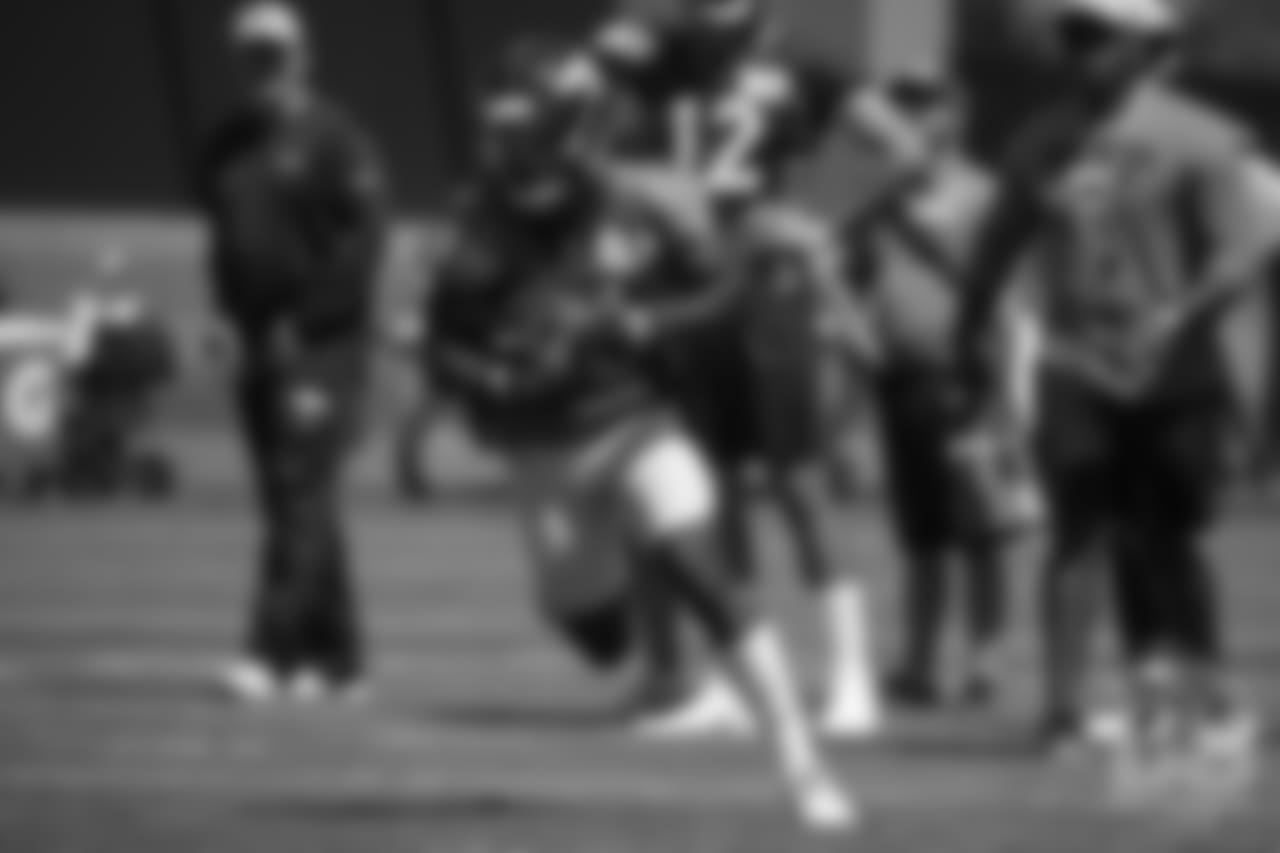 wide receiver Isaiah McKenzie (16) during practice at the eighth day of OTAs on June 5, 2018.