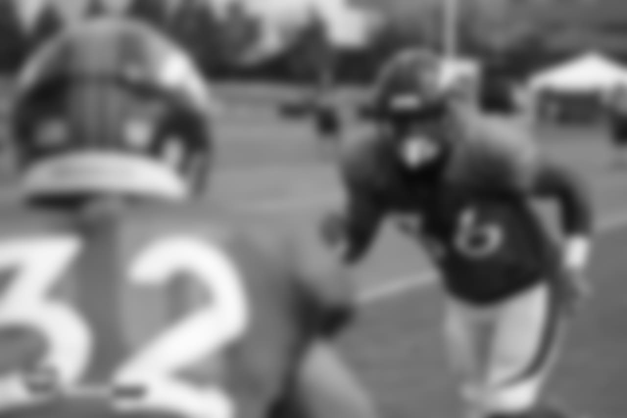 Running back Dave Williams (36) at the fifth day of training camp on August 1, 2018, at UCHealth Training Center.
