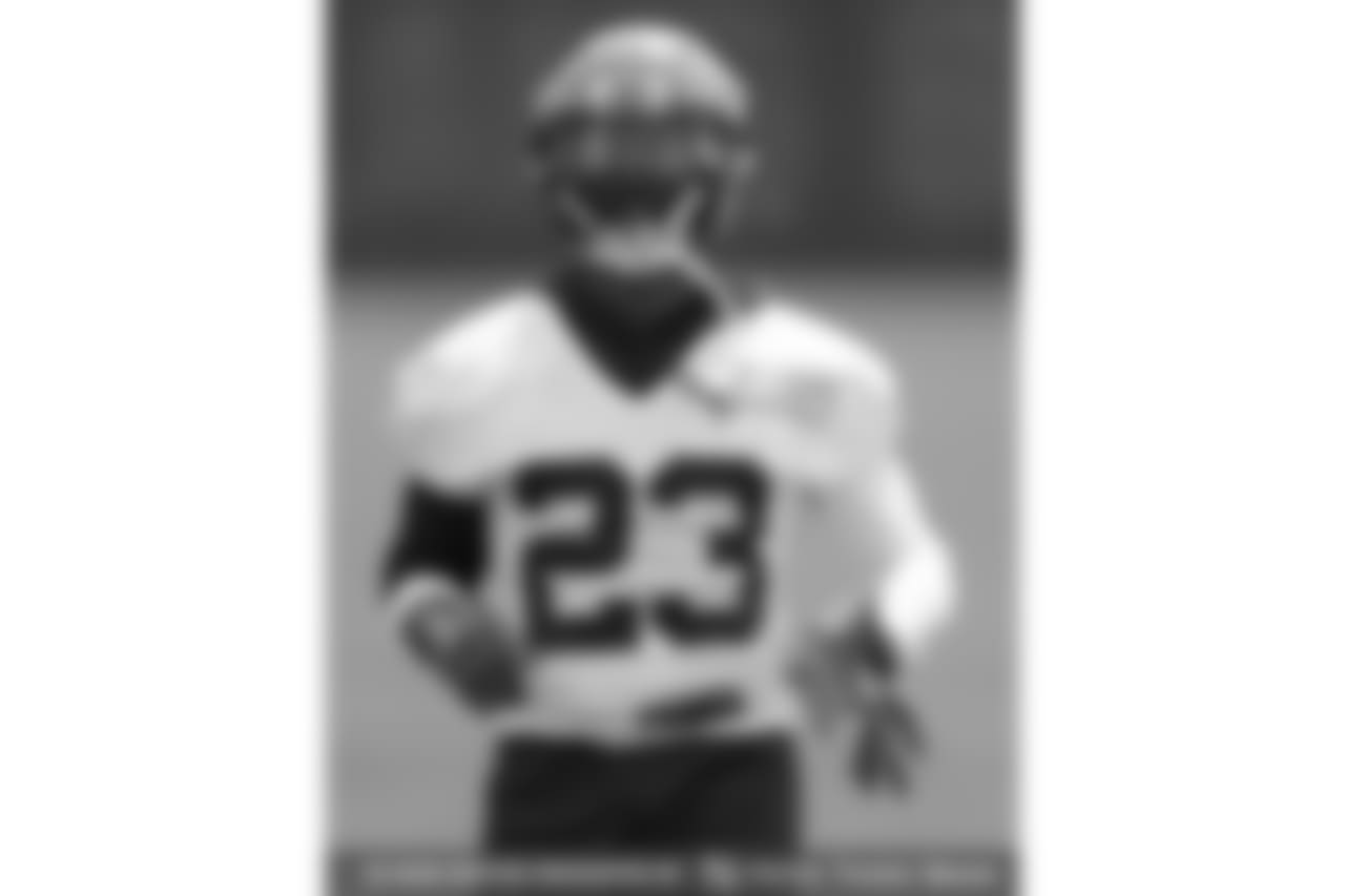 Cleveland Browns defensive back Damarious Randall runs drills during practice at the NFL football team's training camp facility, Wednesday, June 13, 2018, in Berea, Ohio. (AP Photo/Tony Dejak)